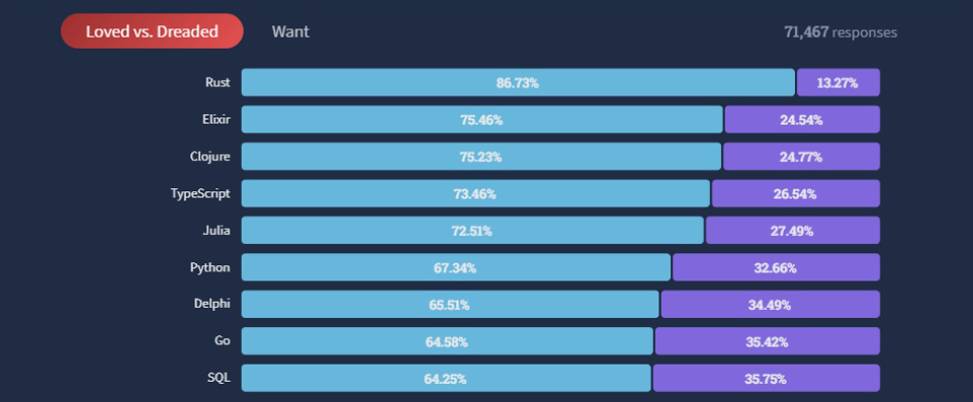 Why is Rust a popular programming language?
